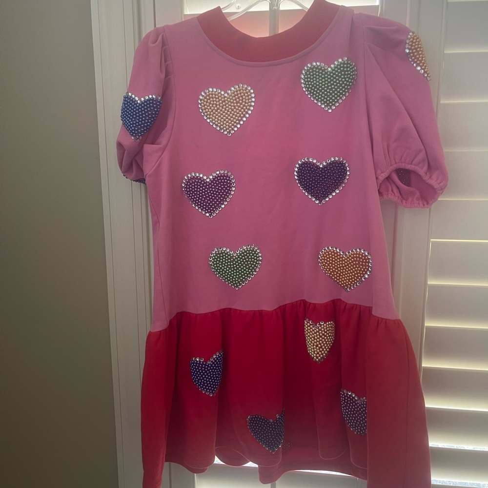 **NEVER WORN ** Queen of Sparkles Pearly Heart dress